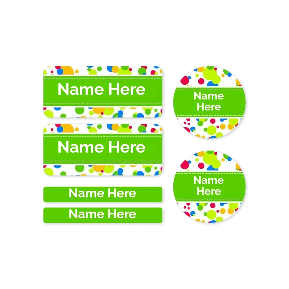 Bubbles Mixed Name Label Pack - Image 4