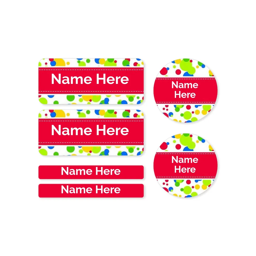 Bubbles Mixed Name Label Pack - Image 5