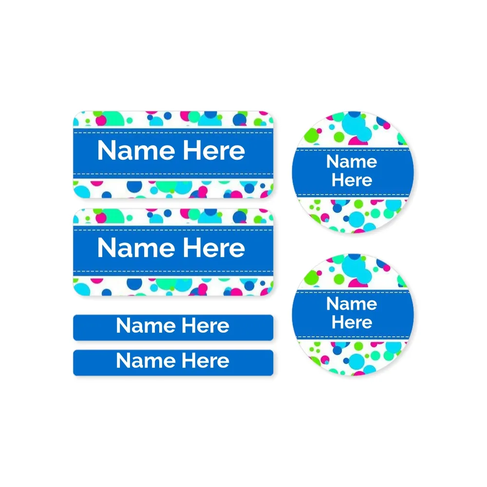 Bubbles Mixed Name Label Pack - Image 6