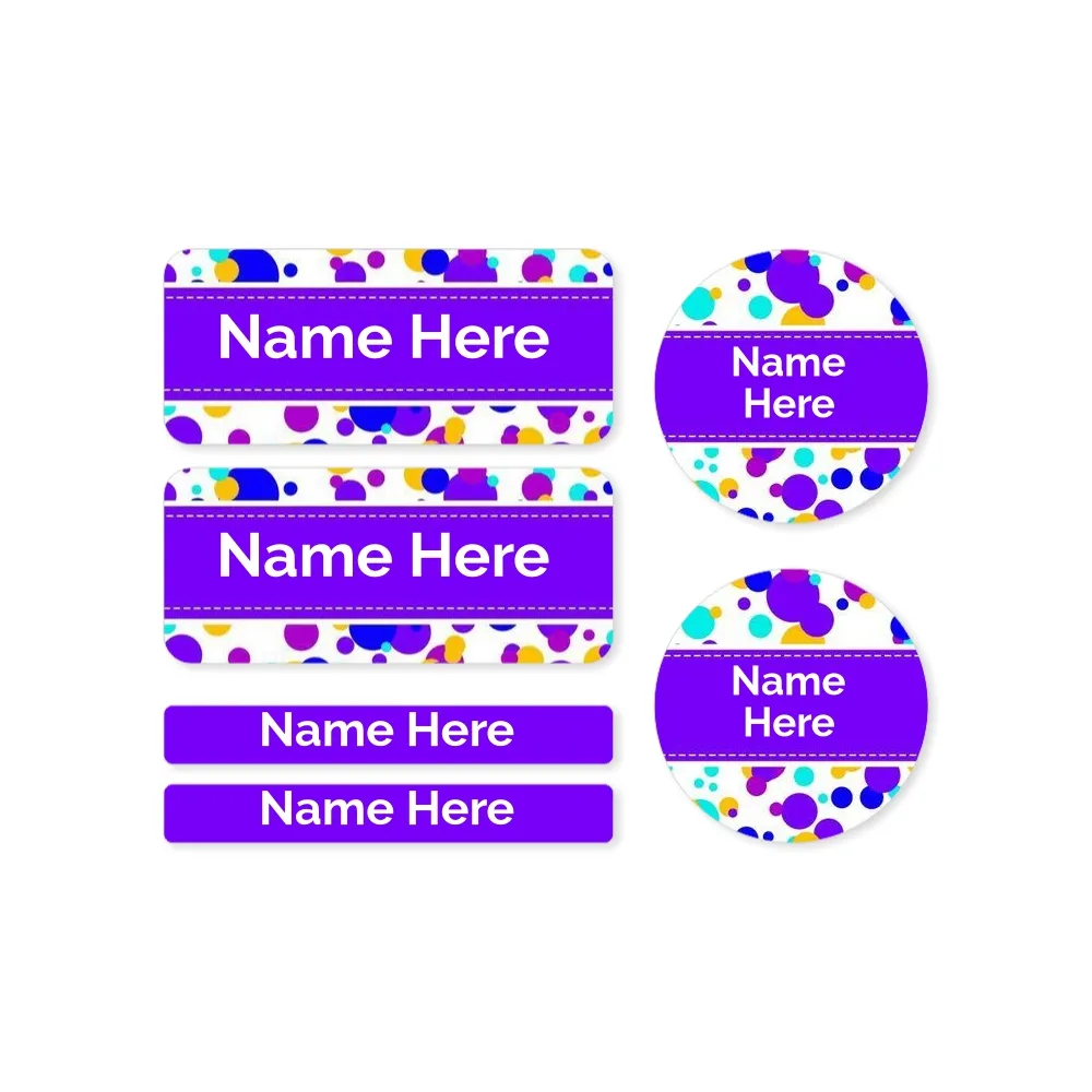 Bubbles Mixed Name Label Pack - Image 7