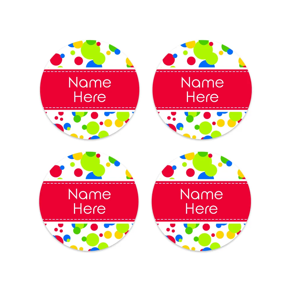 Bubbles Round Name Labels - Image 4