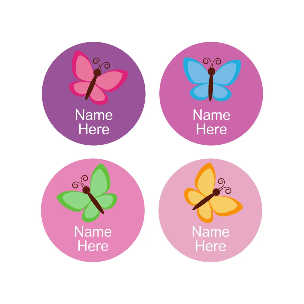 Butterfly Round Name Labels - Image 3