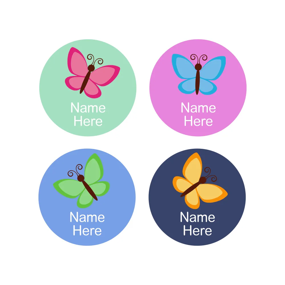 Butterfly Round Name Labels - Image 4