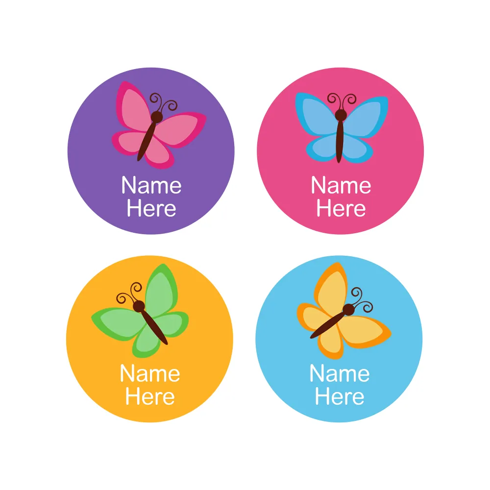 Butterfly Round Name Labels - Image 5