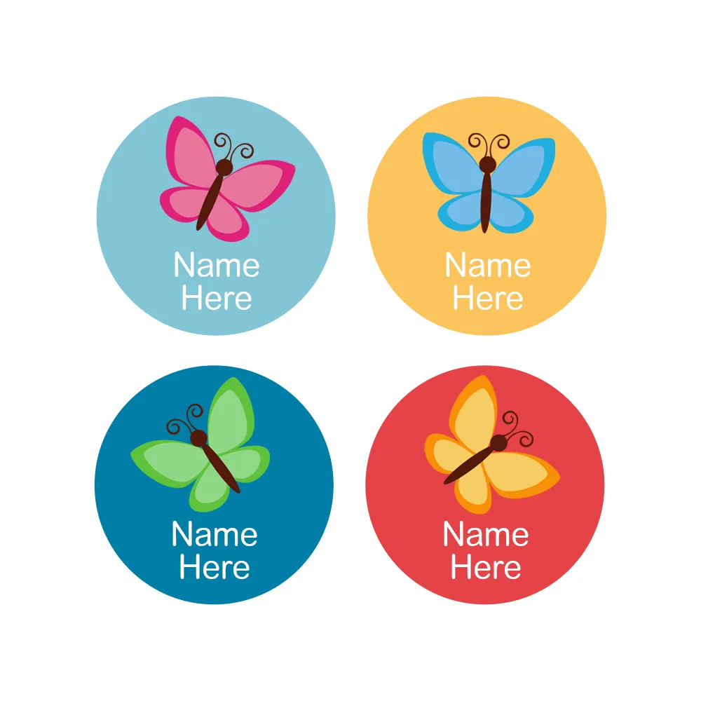 Butterfly Round Name Labels - Image 6