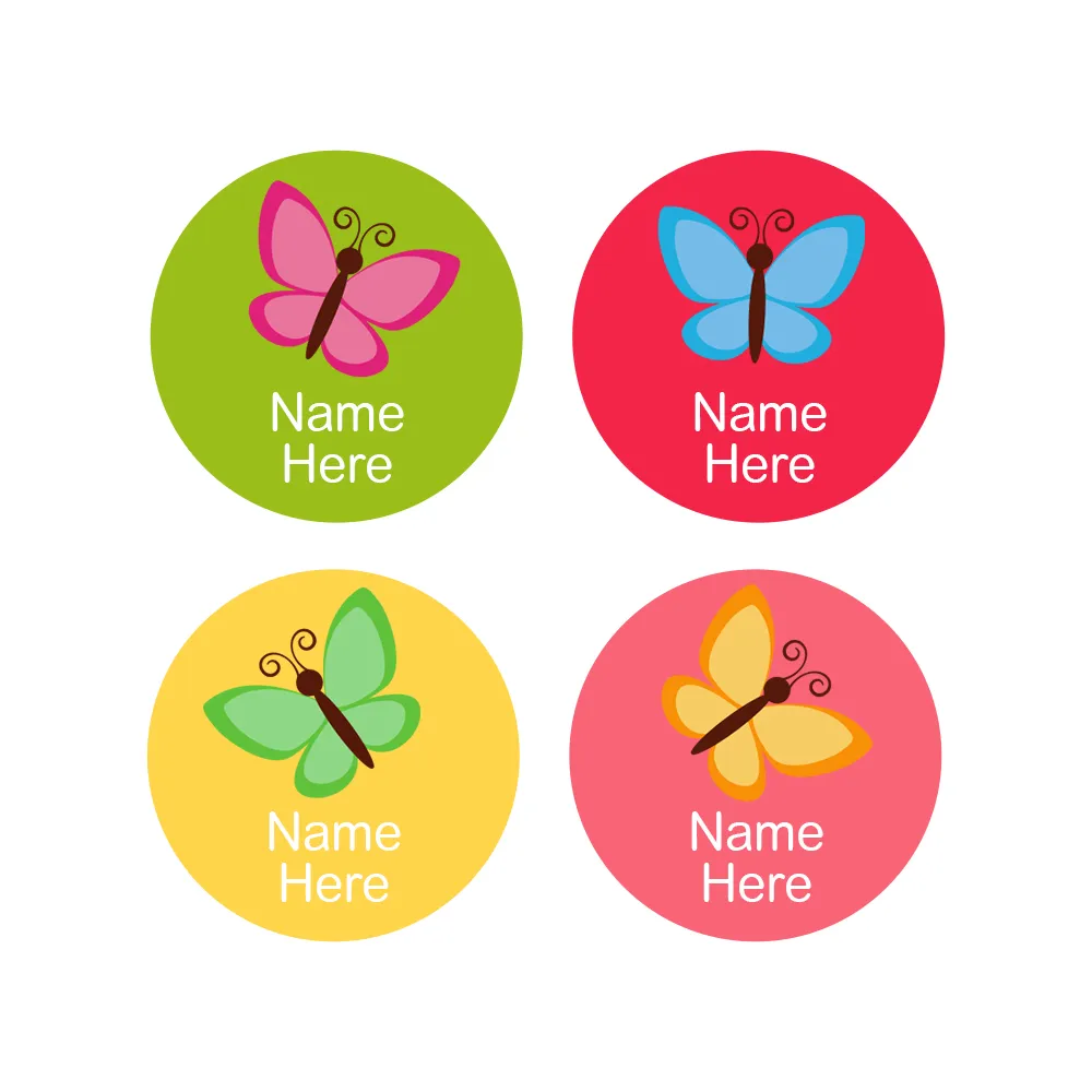 Butterfly Round Name Labels - Image 7
