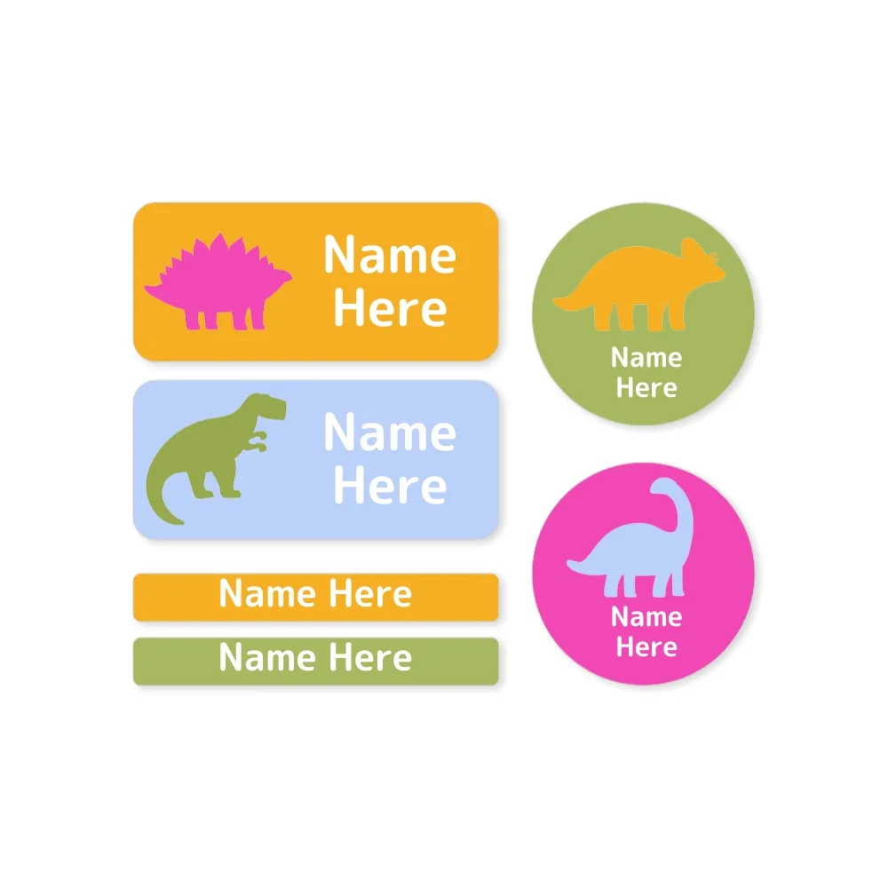 Dino Silhouette Mixed Name Label Pack - Image 5