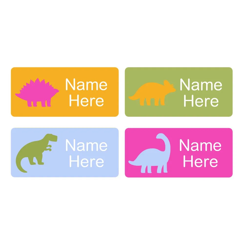Dino Silhouette Rectangle Name Labels - Image 5
