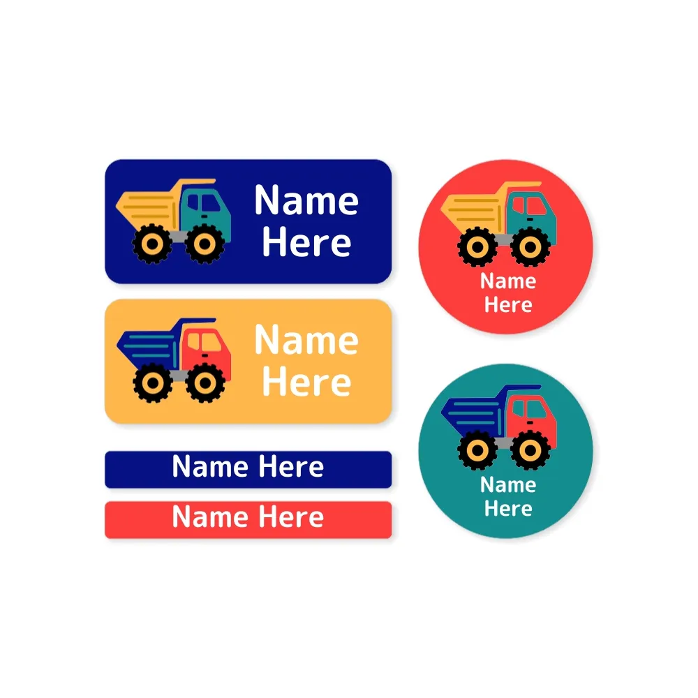 Dump Truck Mixed Name Label Pack - Image 5