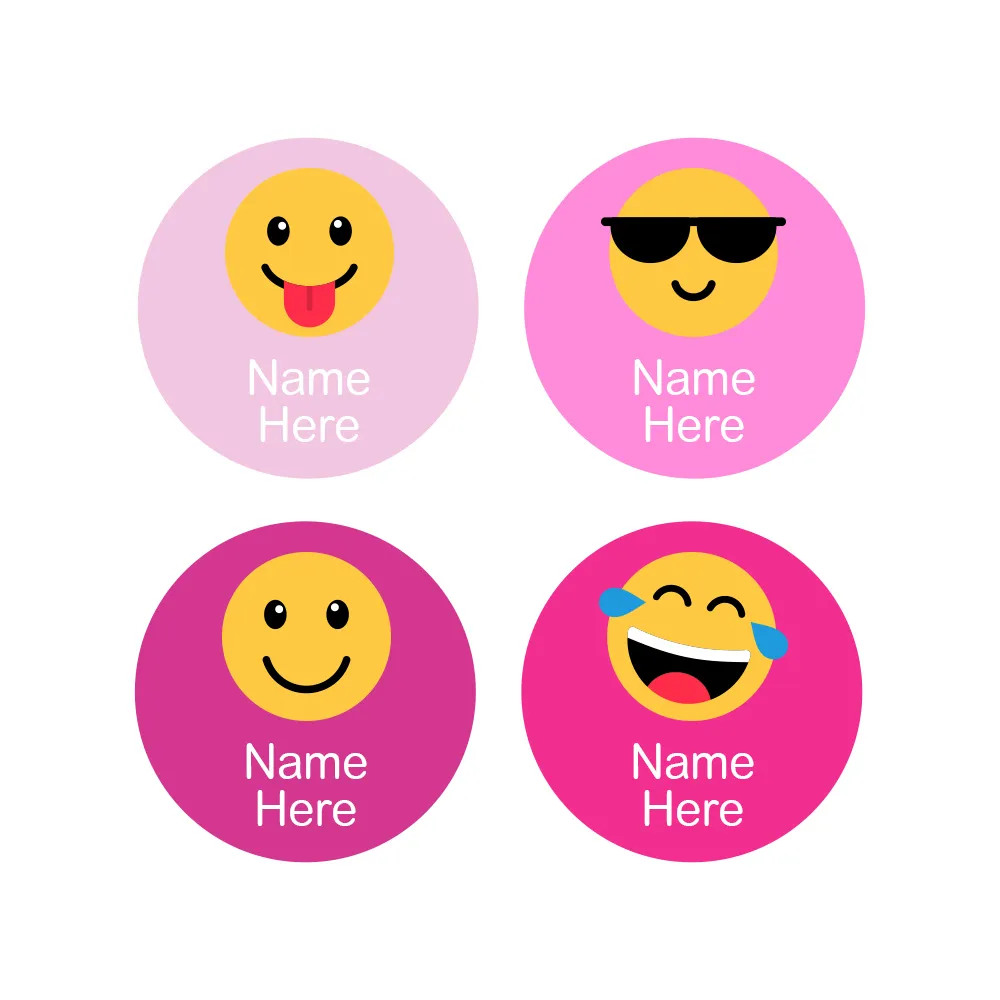 Emoji Round Name Labels - Image 3