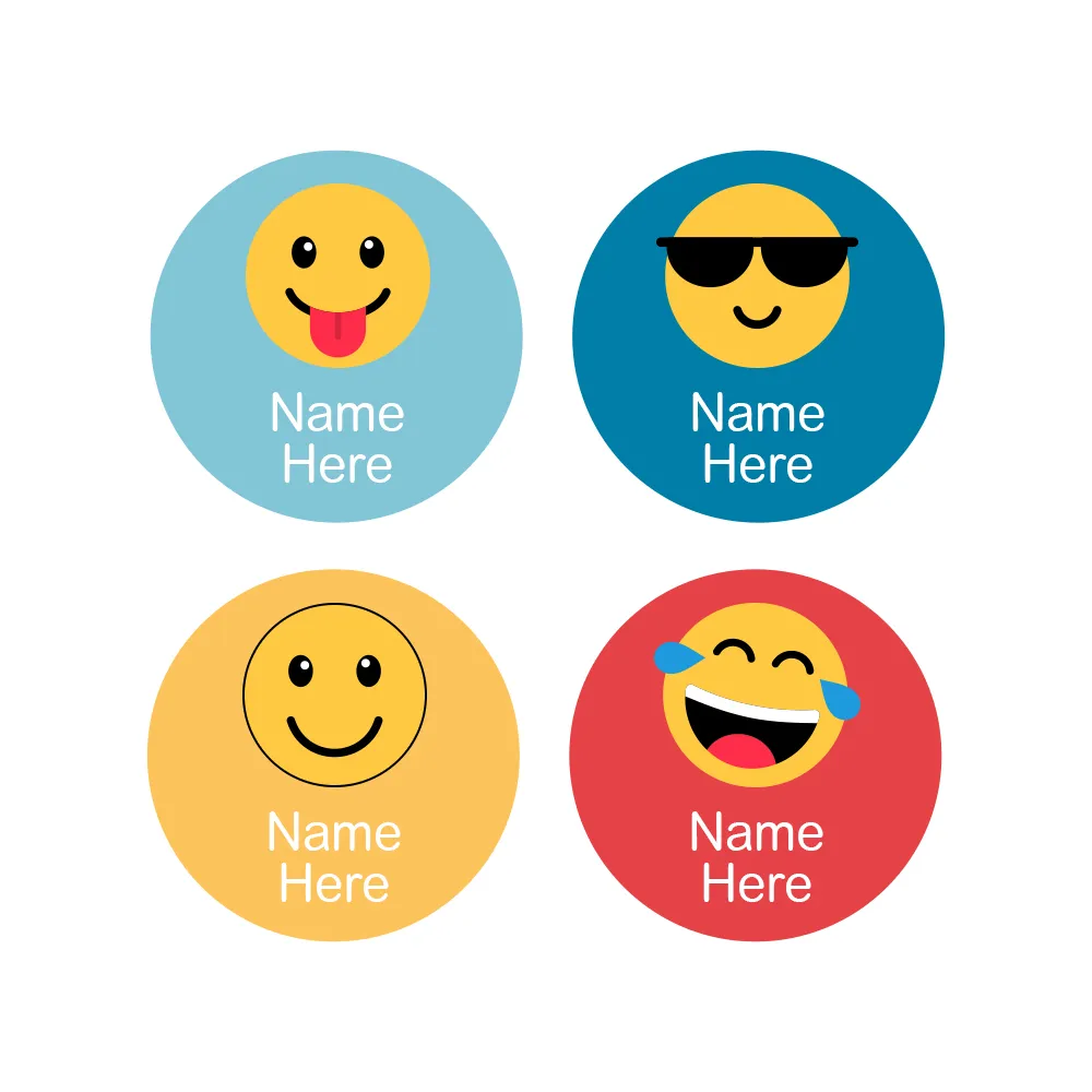 Emoji Round Name Labels - Image 5