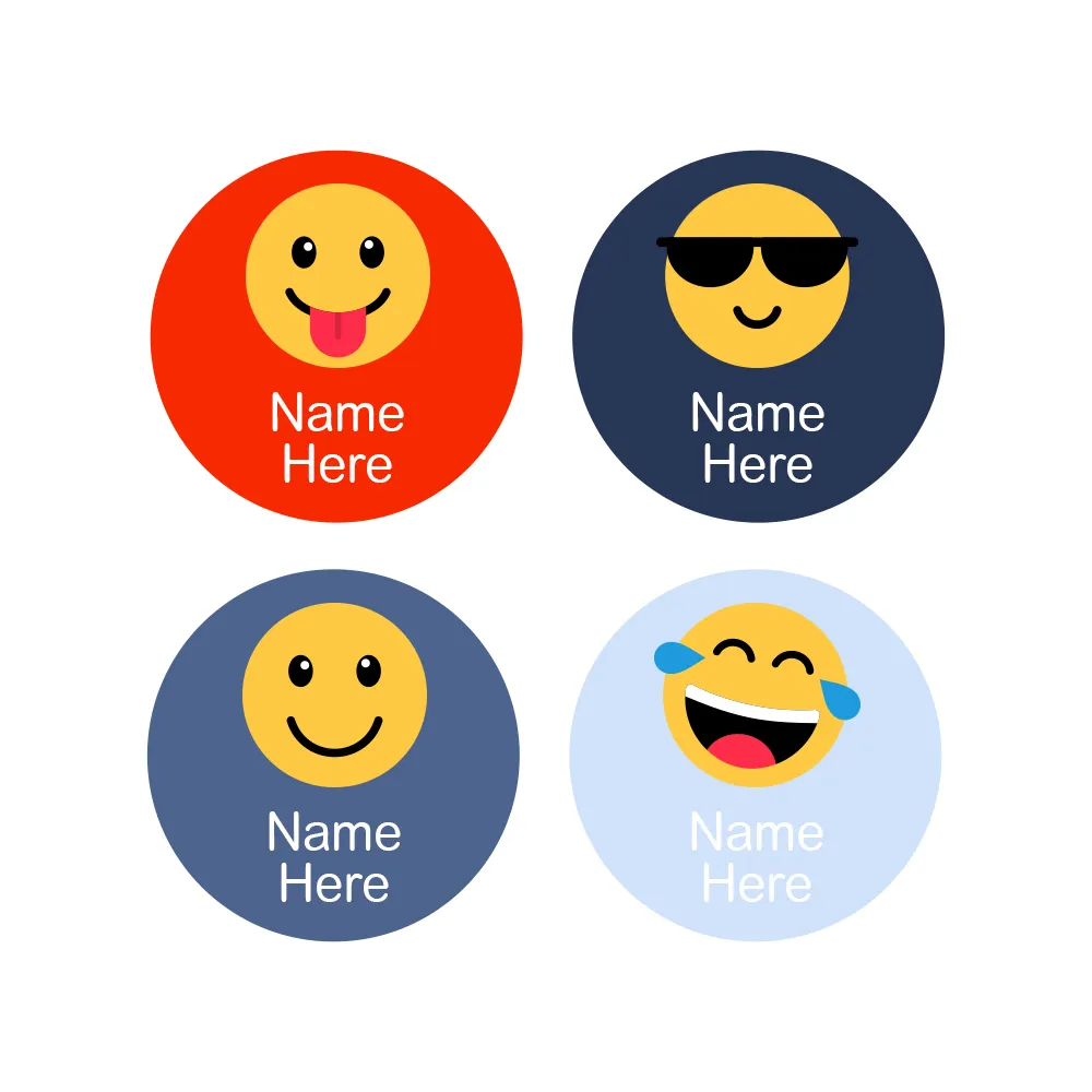 Emoji Round Name Labels - Image 7