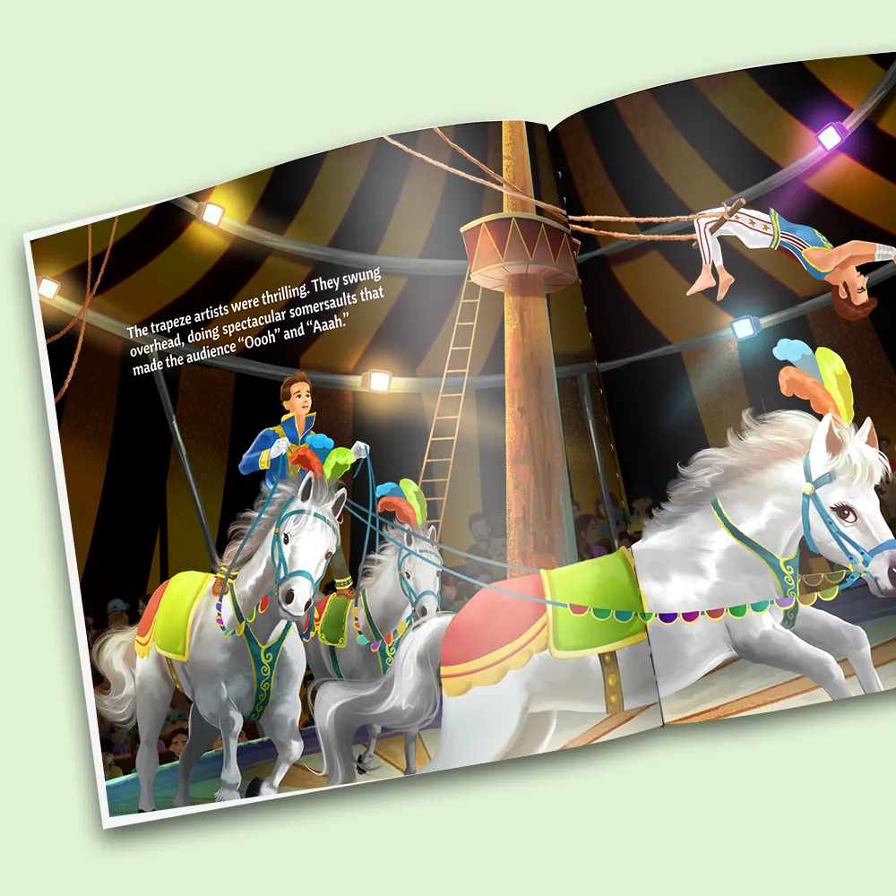 “Goes to the Circus" Personalized Story Book - Image 3