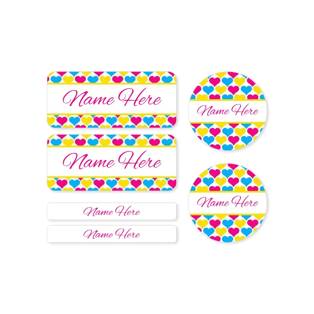 Hearts Mixed Name Label Pack - Image 4