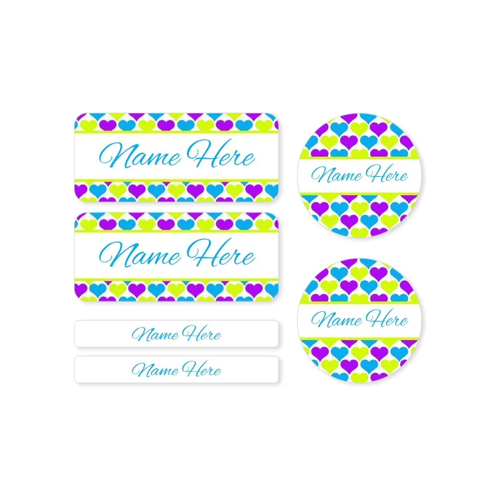 Hearts Mixed Name Label Pack - Image 7