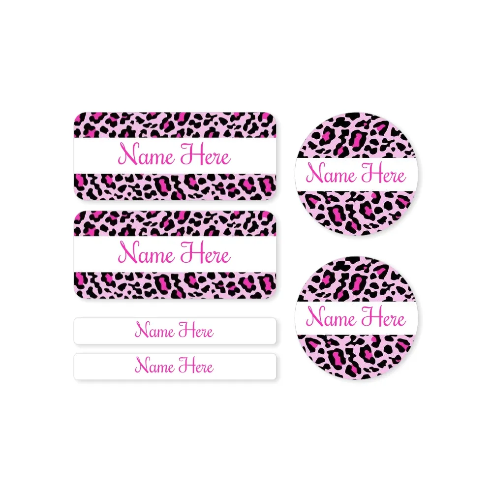 Leopard Print Mixed Name Label Pack - Image 4