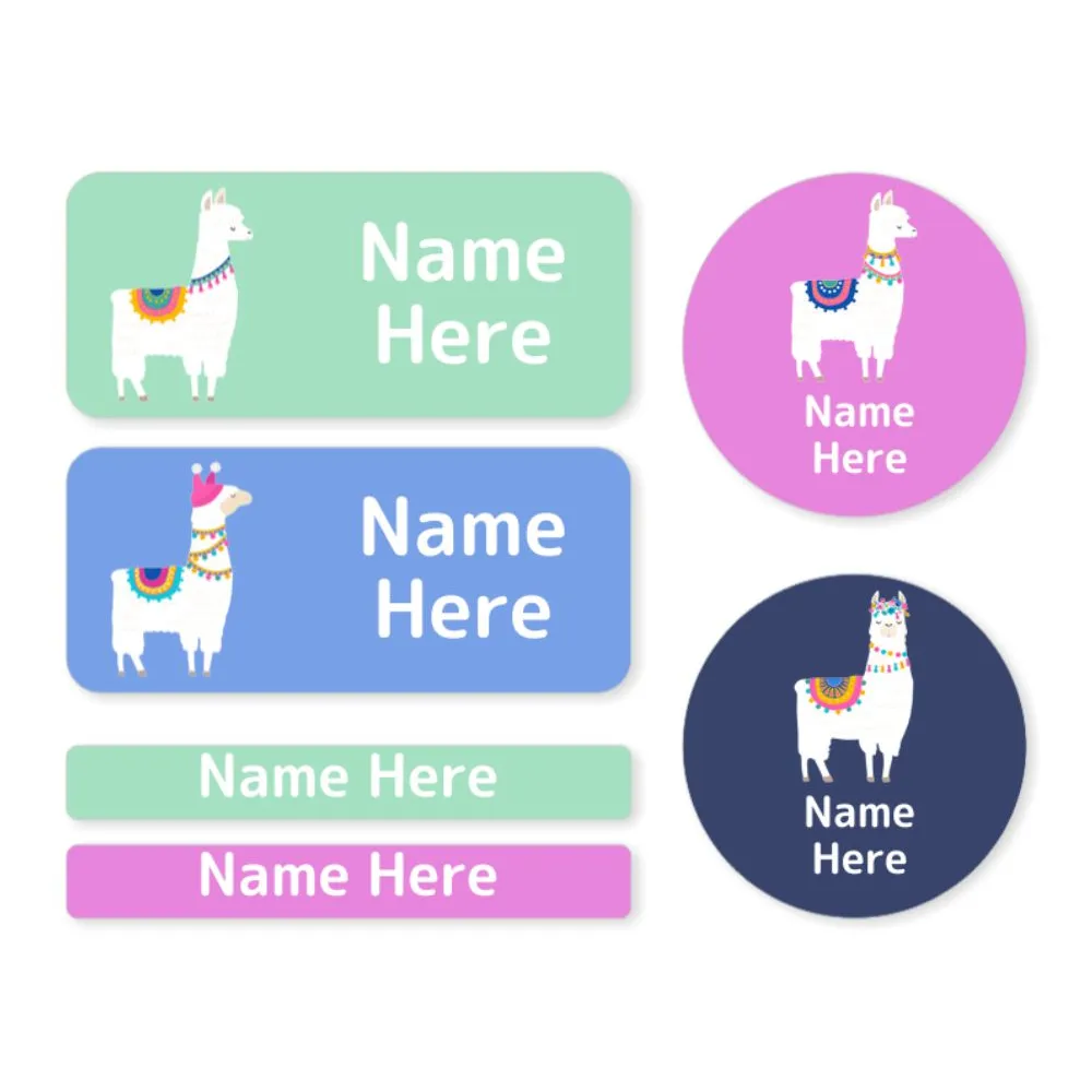 Llama Mixed Name Label Pack