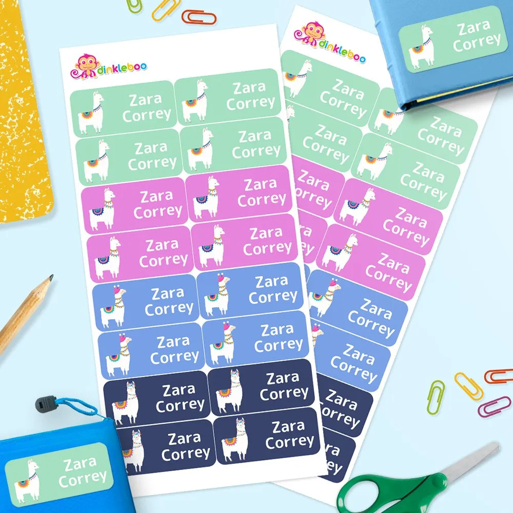 Llama Rectangle Name Labels - Image 2
