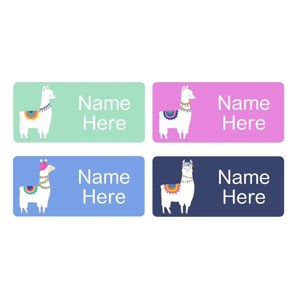 Llama Rectangle Name Labels - Image 3
