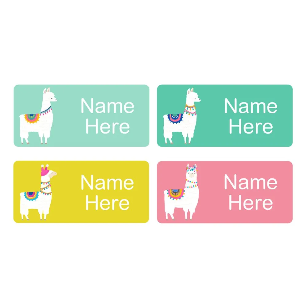 Llama Rectangle Name Labels - Image 7