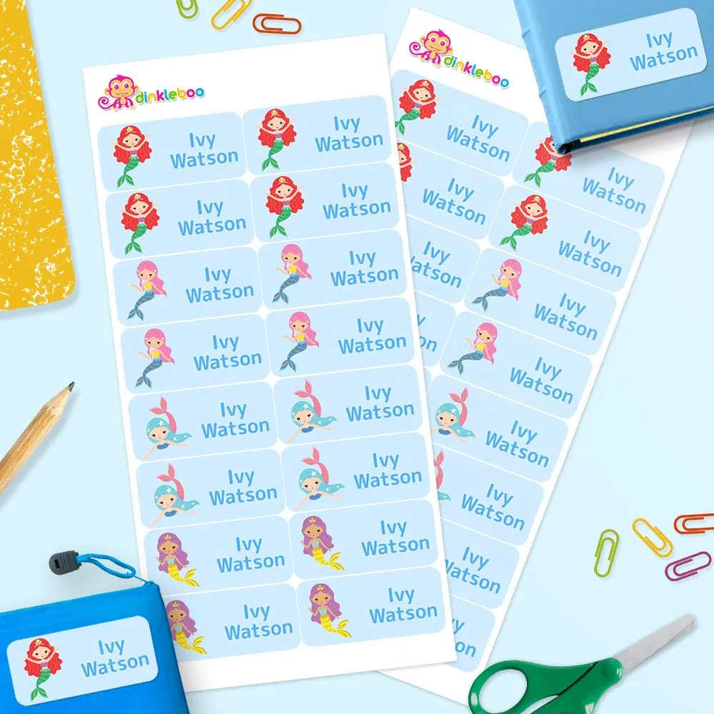Mermaids Rectangle Name Labels - Image 2