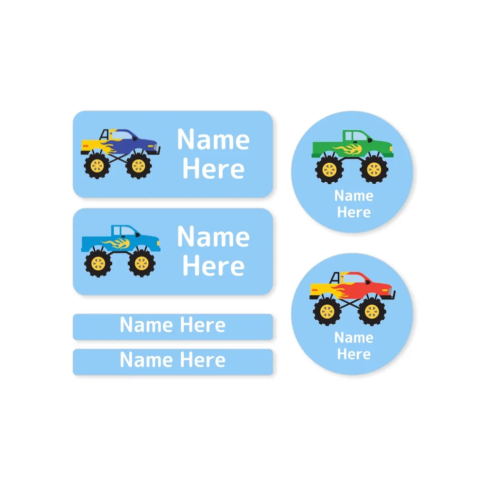 Monster Truck Mixed Name Label Pack - Image 3
