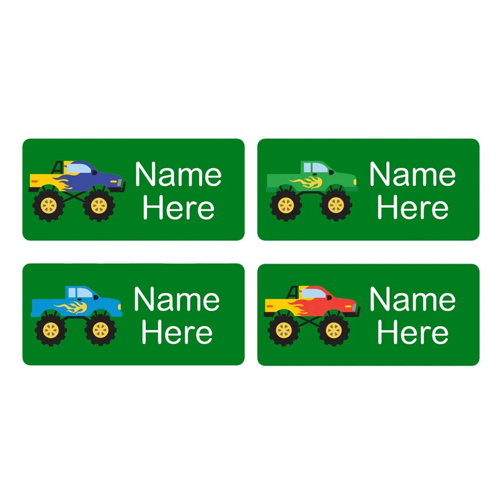Monster Truck Rectangle Name Labels - Image 4