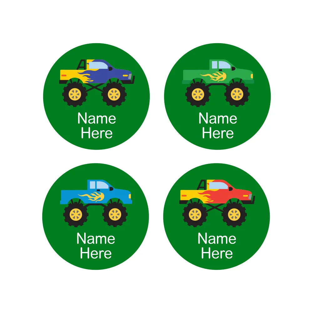 Monster Truck Round Name Labels - Image 4