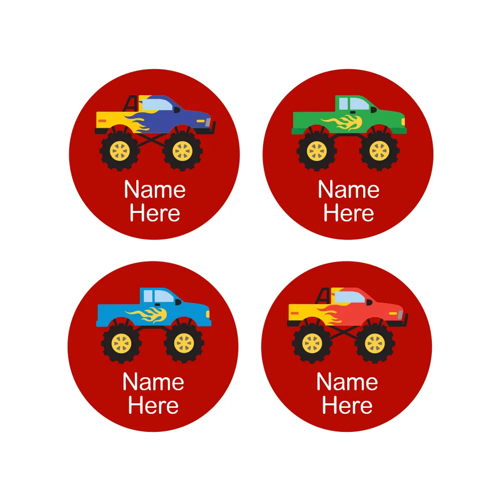 Monster Truck Round Name Labels - Image 5