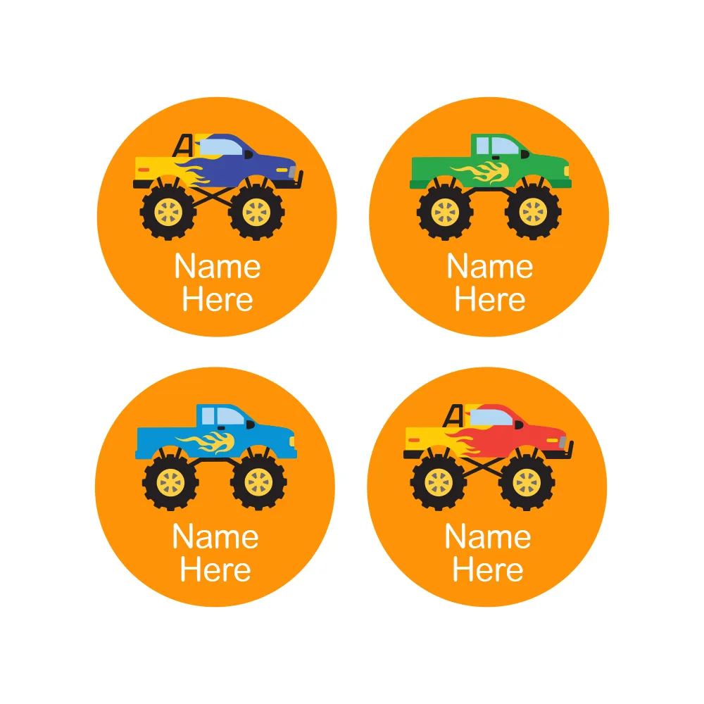 Monster Truck Round Name Labels - Image 7