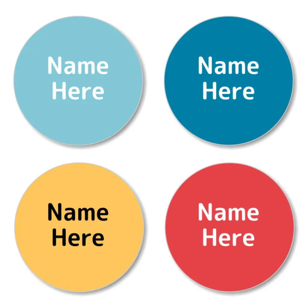 Multi Color Round Name Labels - Image 19