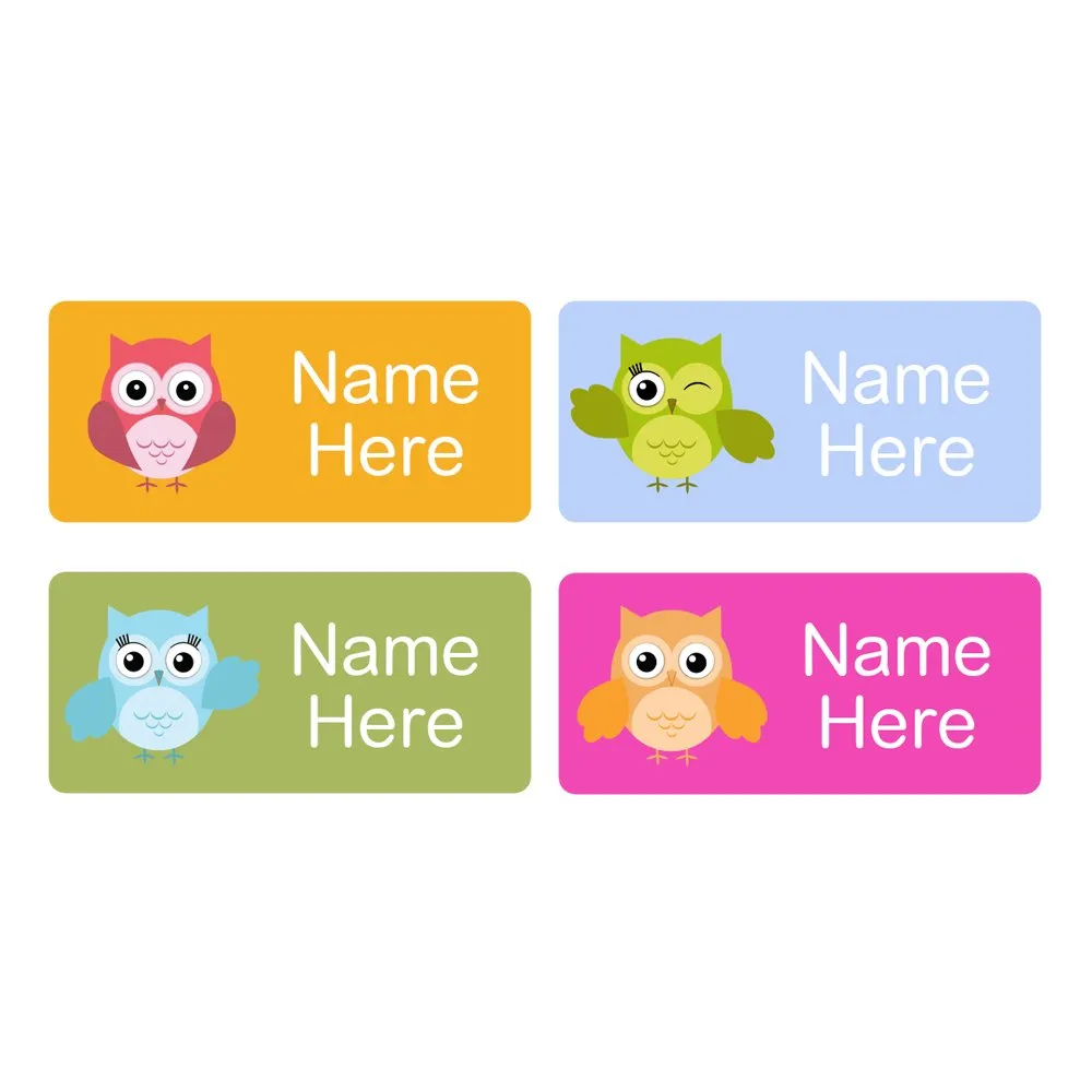 Owls Rectangle Name Labels - Image 4