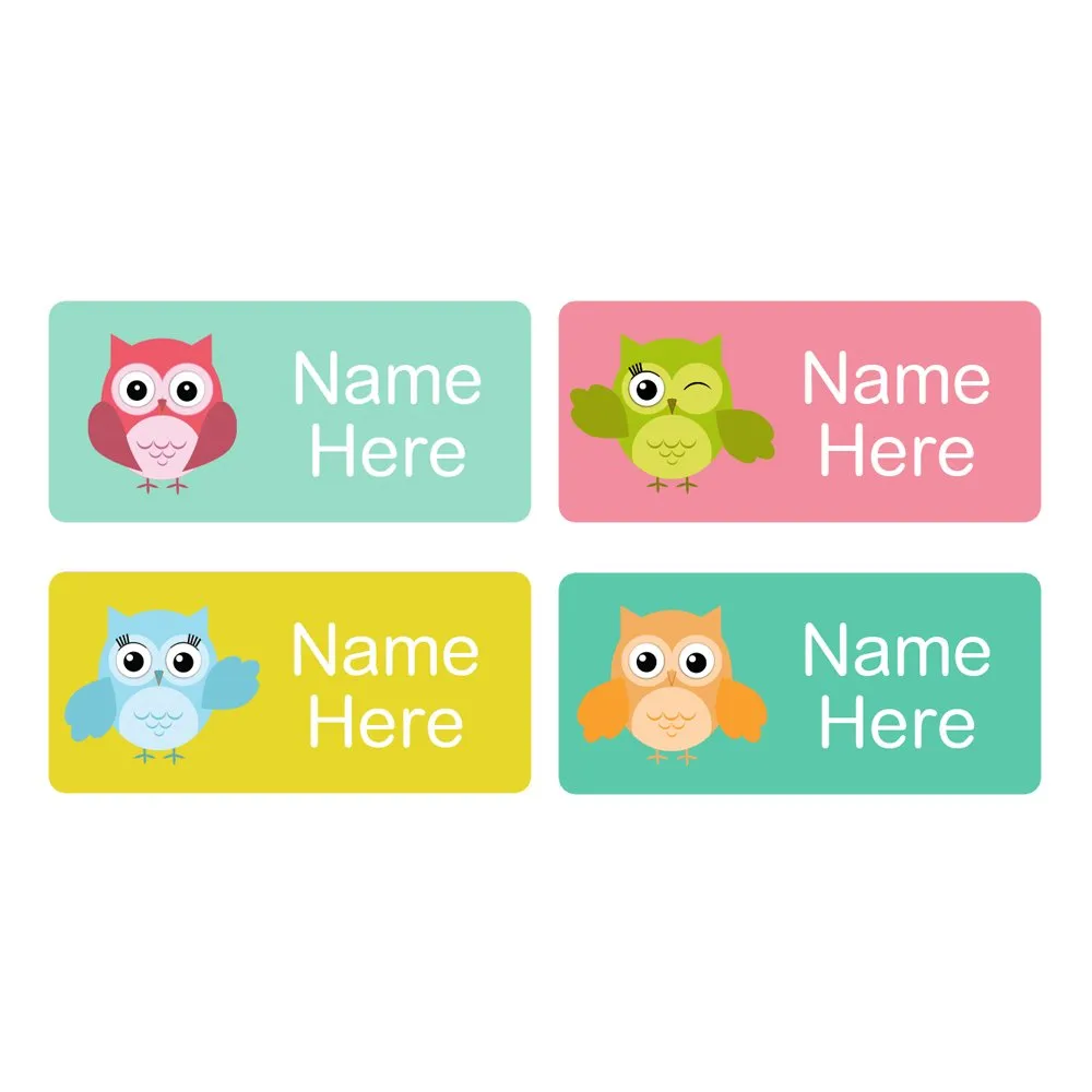 Owls Rectangle Name Labels - Image 6
