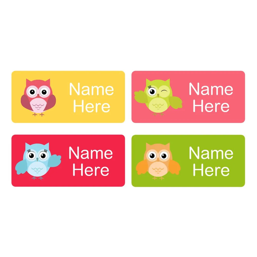 Owls Rectangle Name Labels - Image 7
