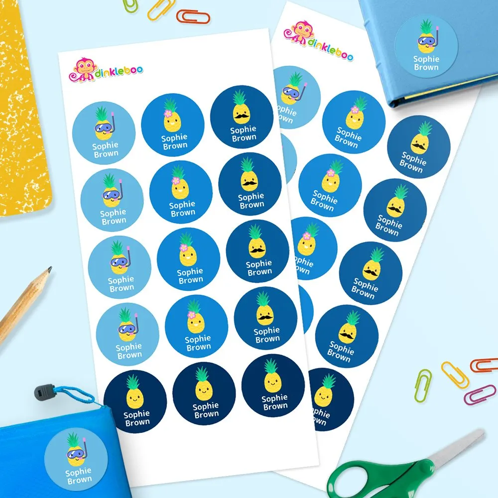Pineapple Round Name Labels - Image 2