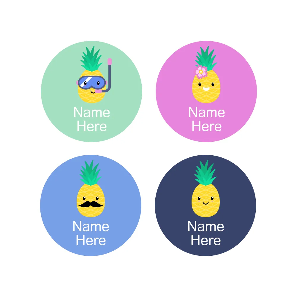 Pineapple Round Name Labels - Image 7