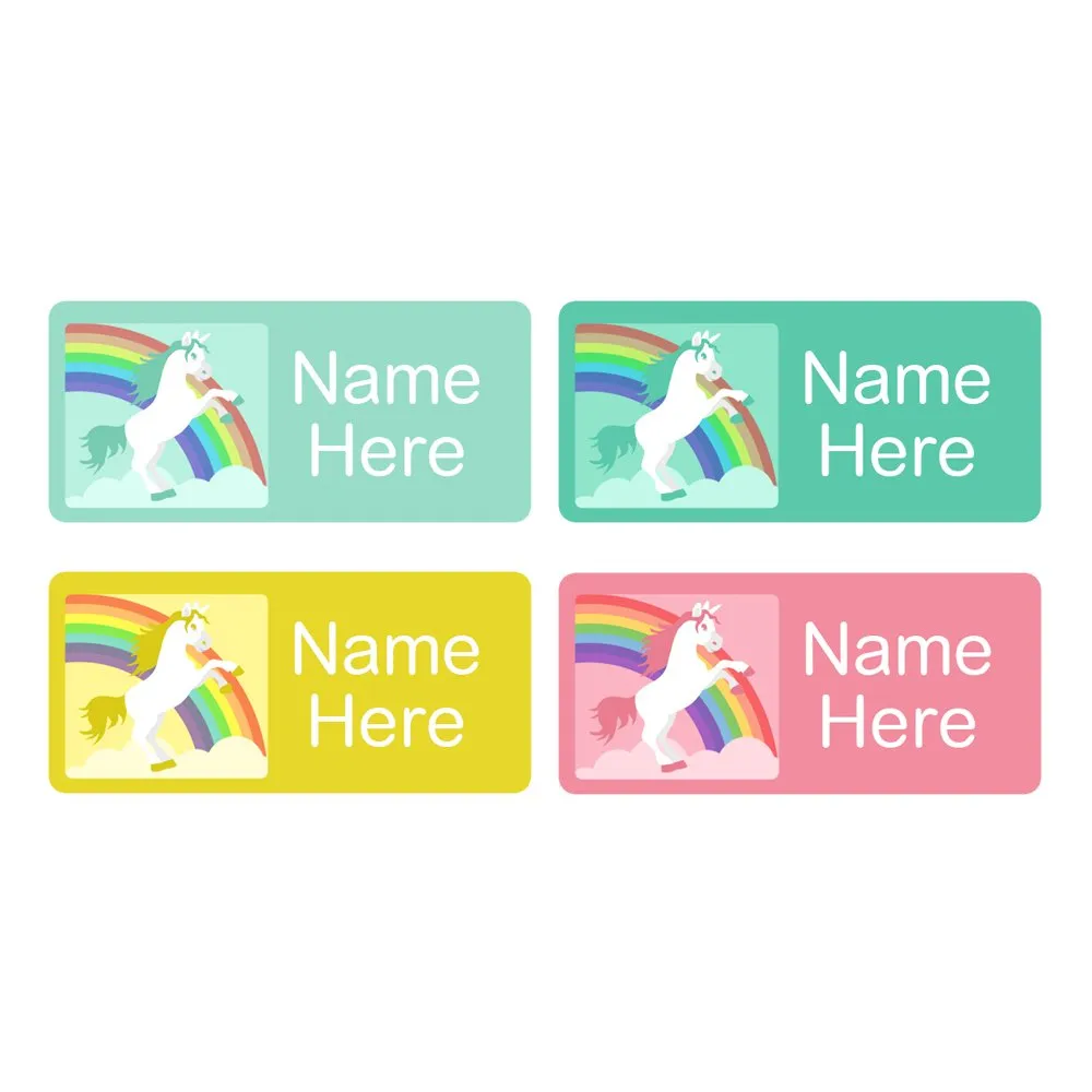 Rainbow Unicorn Rectangle Name Labels - Image 7