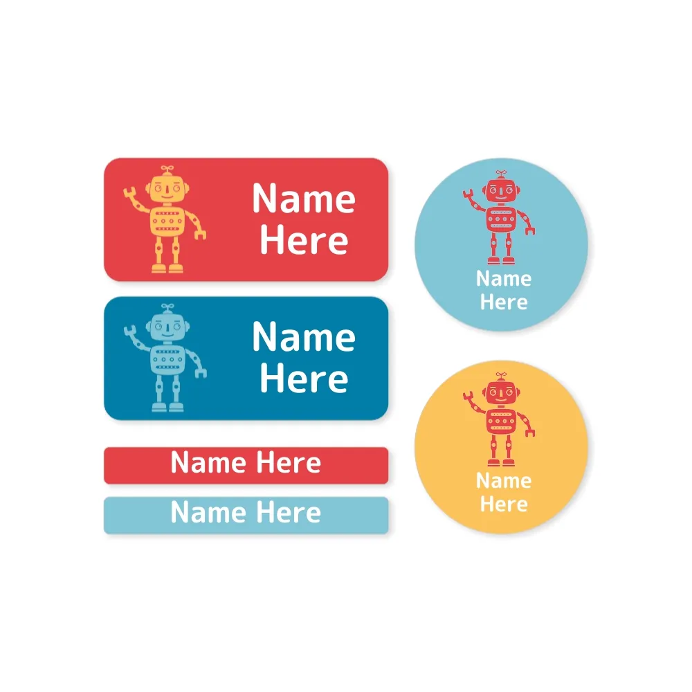 Robot Mixed Name Label Pack - Image 7