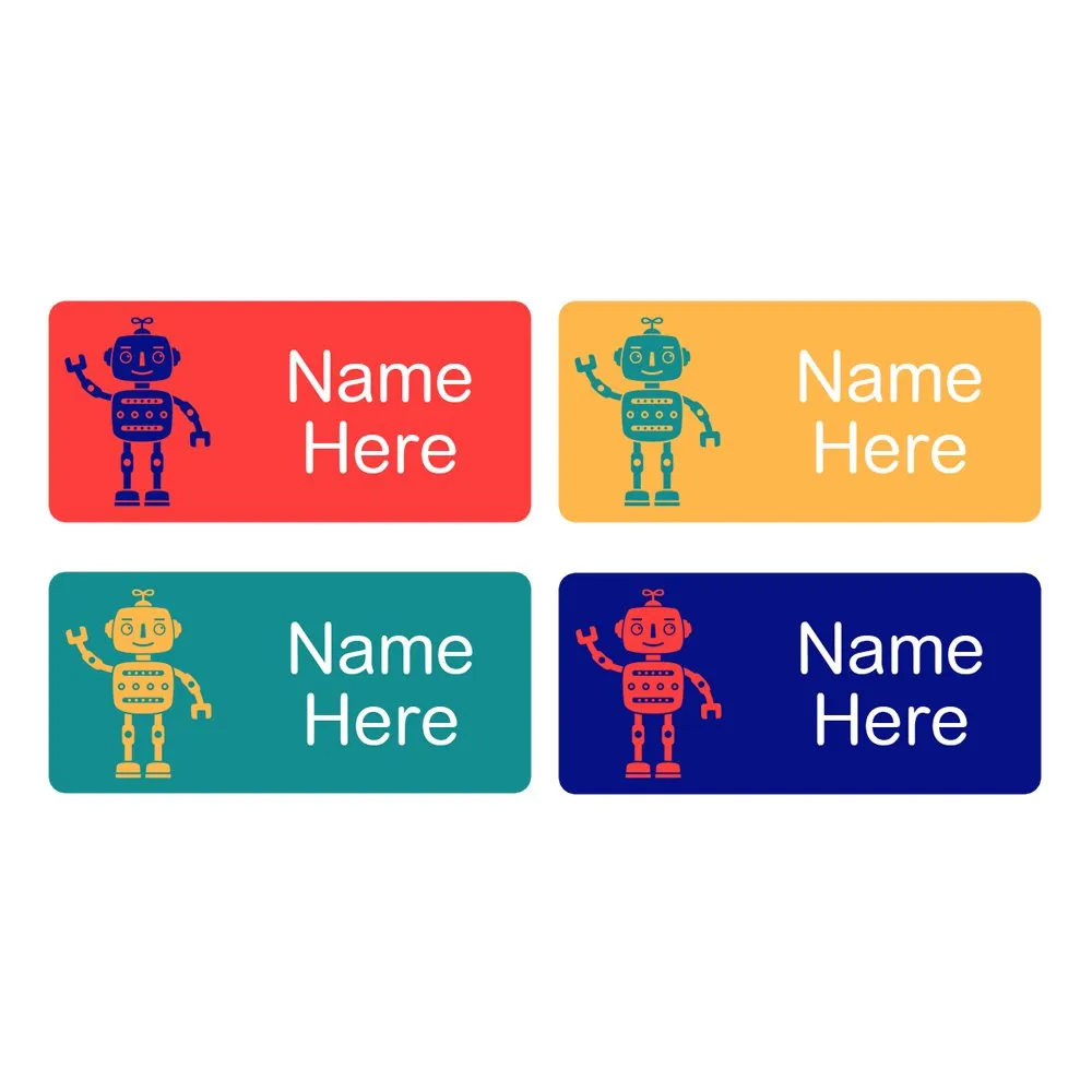 Robots Rectangle Name Labels - Image 5