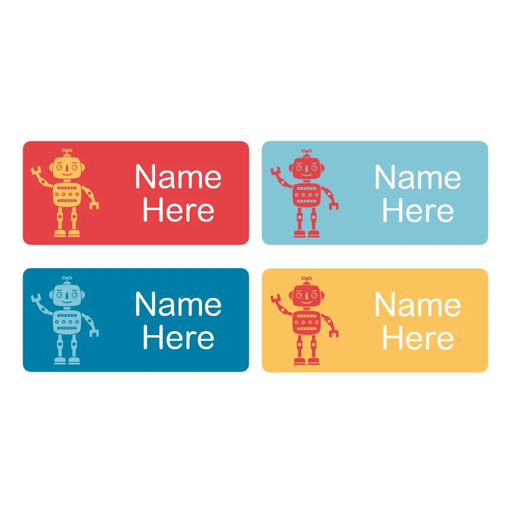 Robots Rectangle Name Labels - Image 7