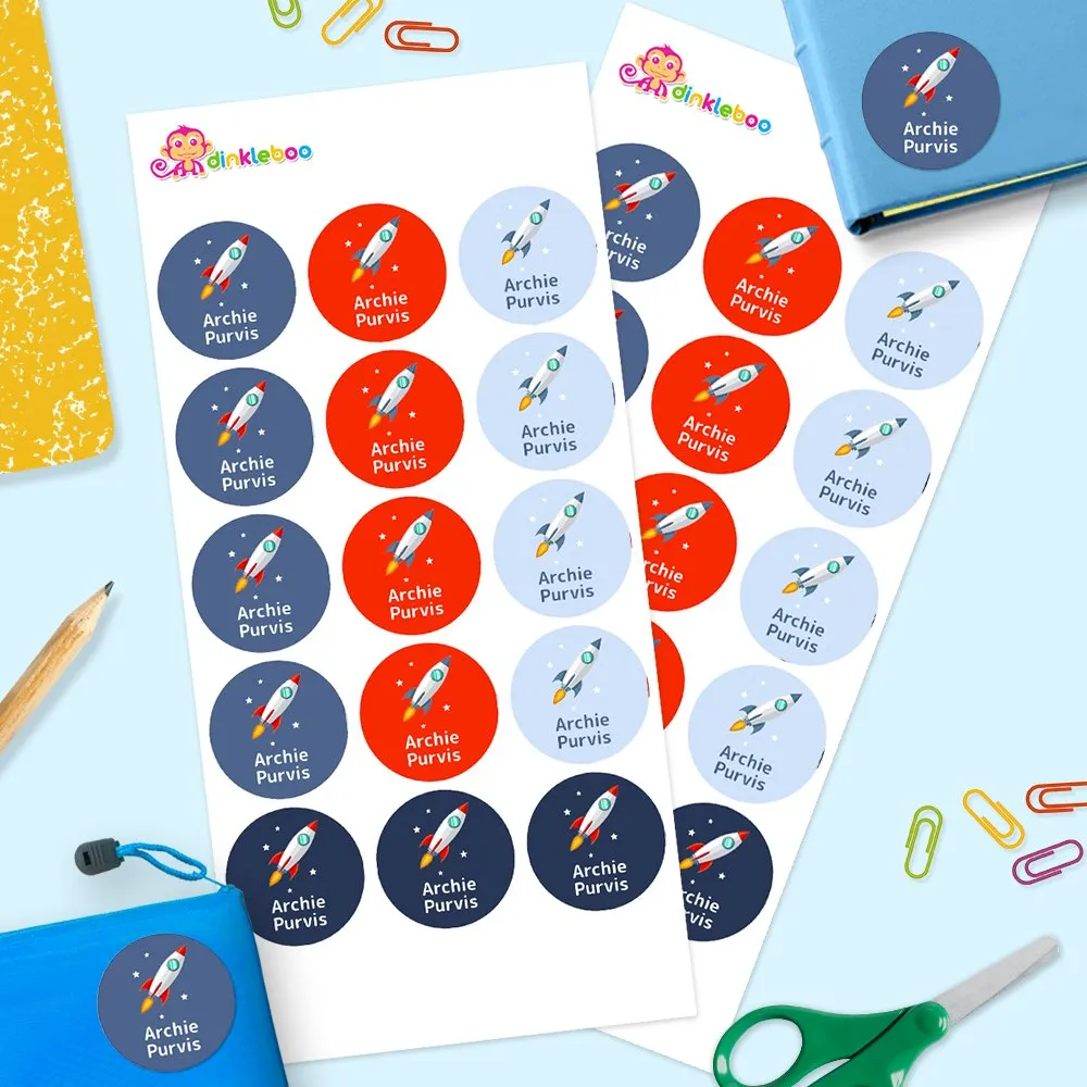 Rocket Round Name Labels - Image 2