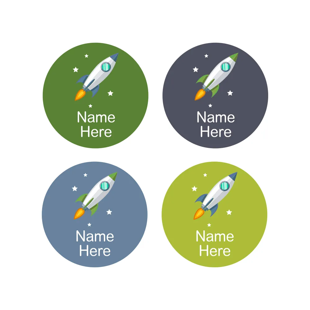 Rocket Round Name Labels - Image 6