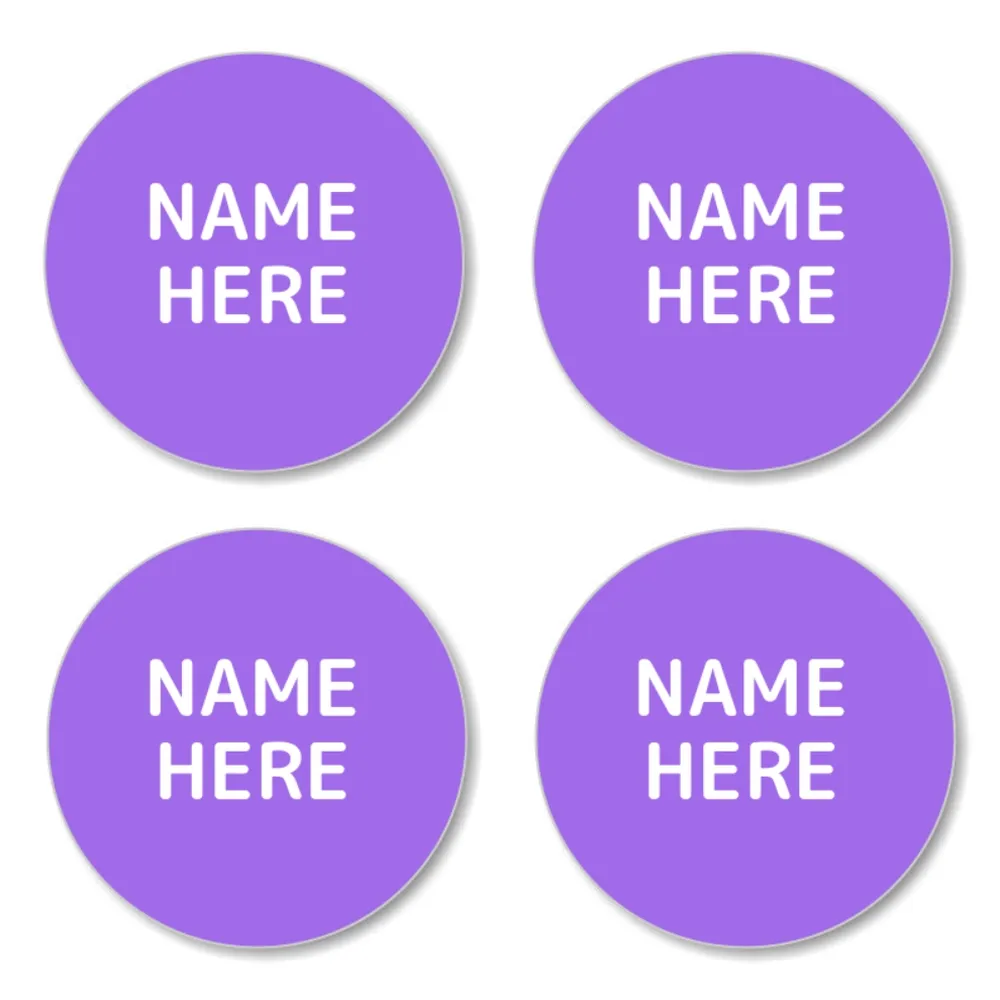 Single Color Round Name Labels - Image 10