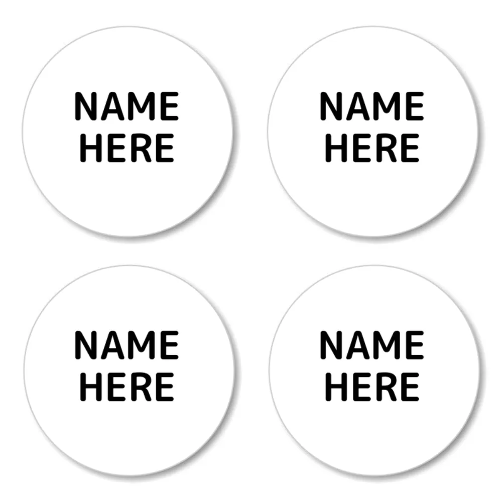 Single Color Round Name Labels - Image 28