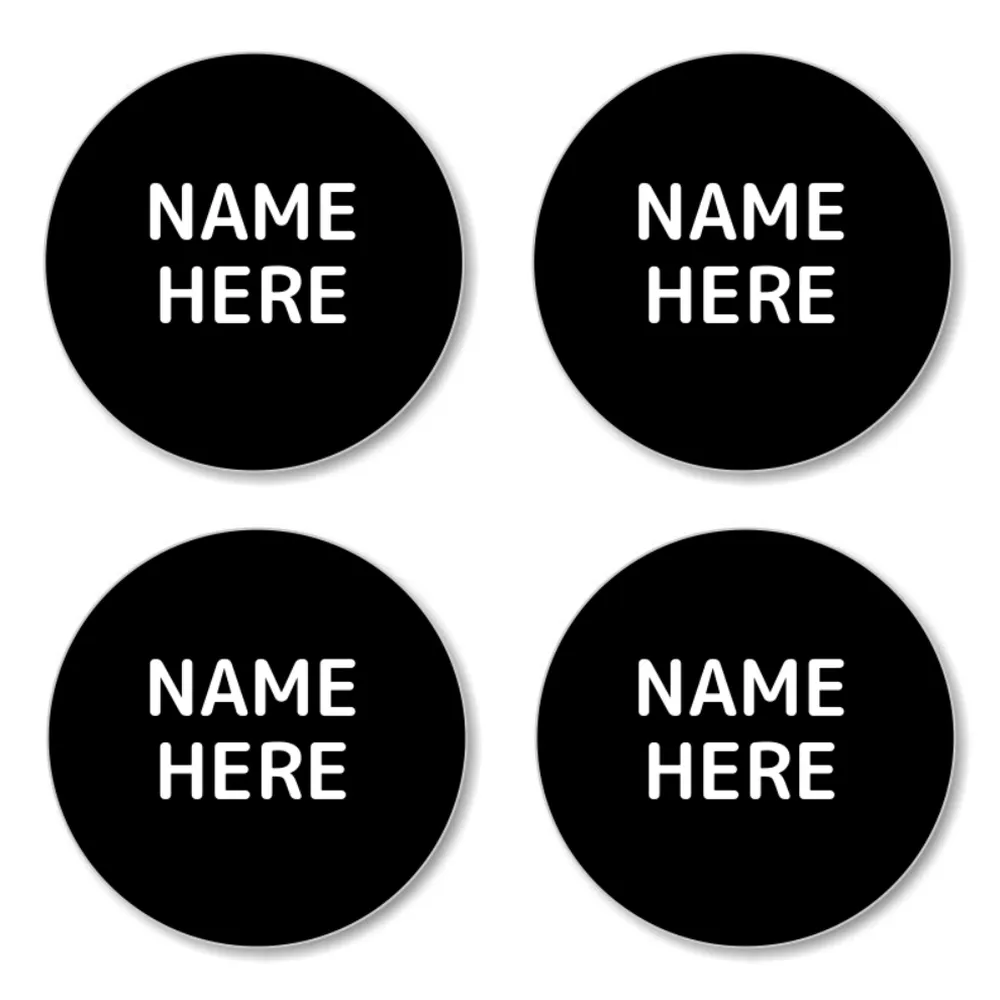 Single Color Round Name Labels - Image 3