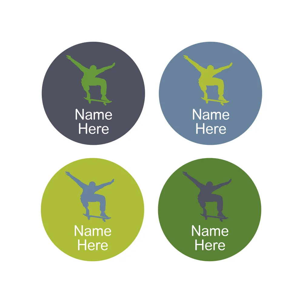 Skater Round Name Labels - Image 5