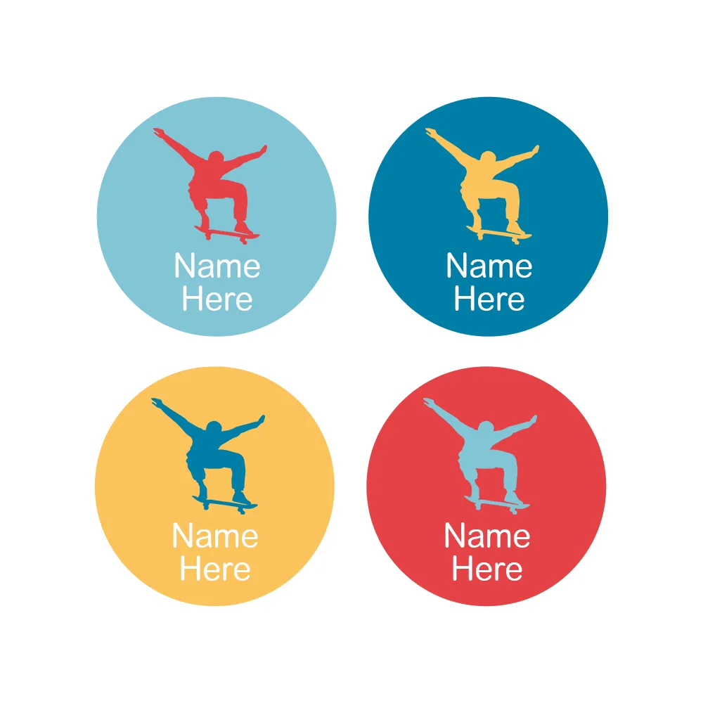 Skater Round Name Labels - Image 7
