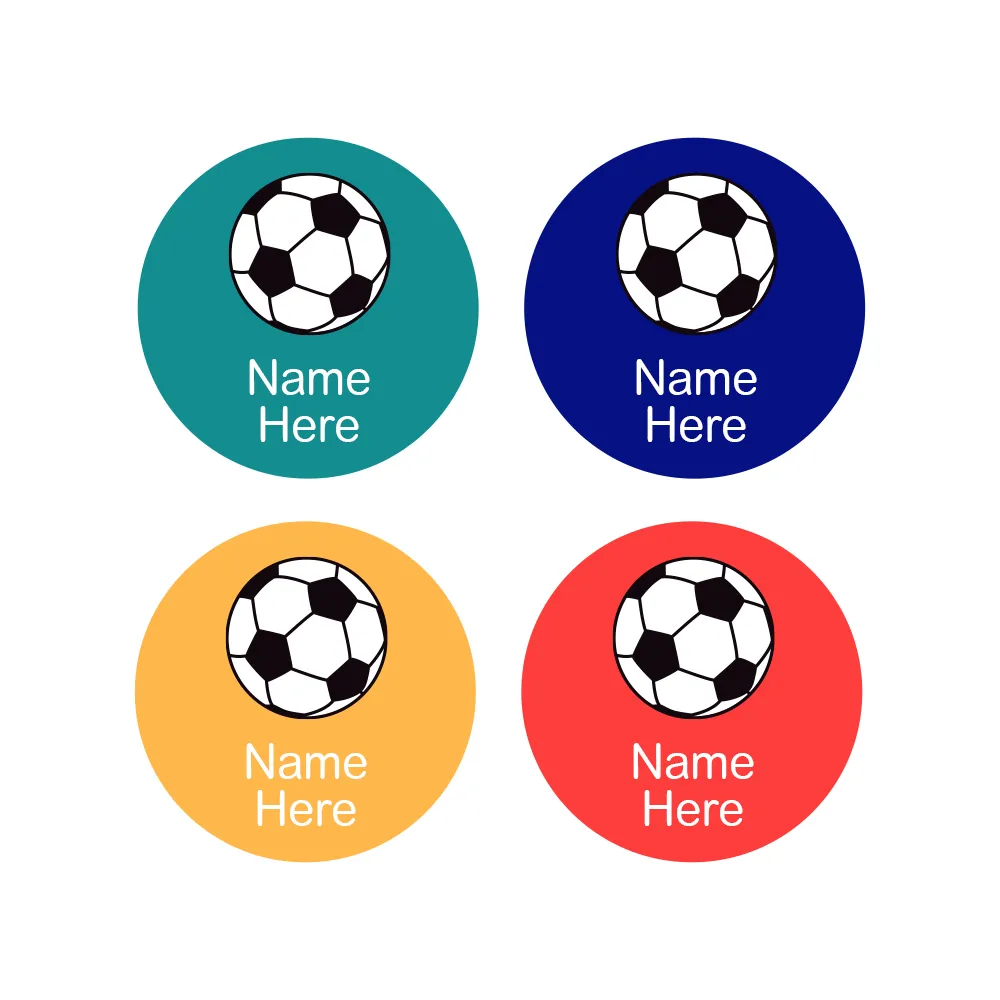 Soccer Ball Round Name Labels - Image 5