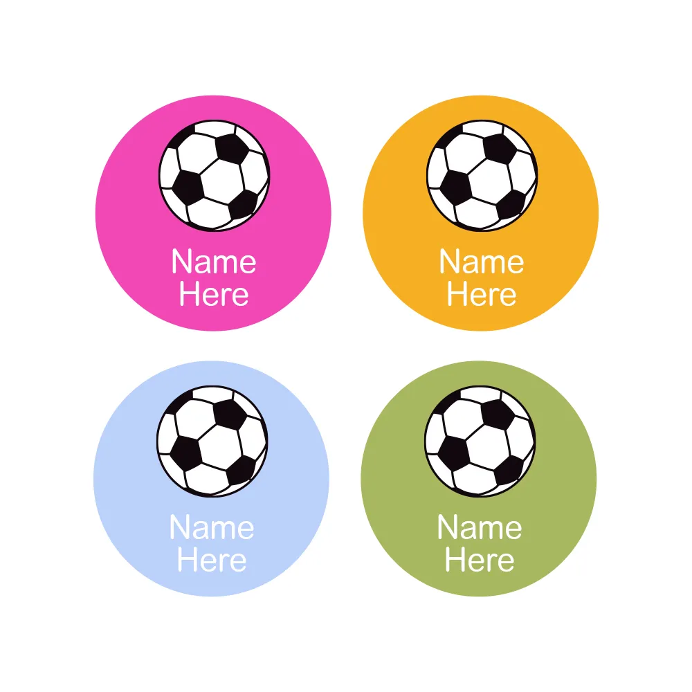 Soccer Ball Round Name Labels - Image 6