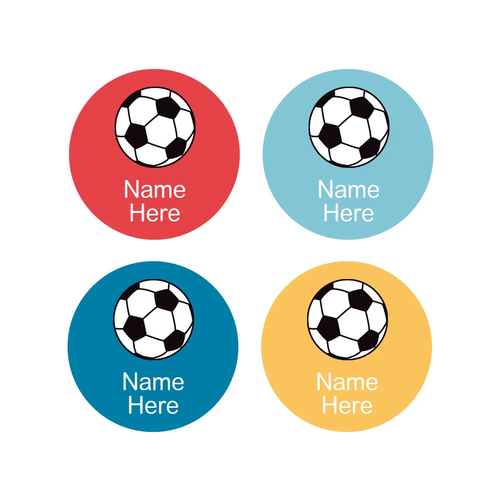 Soccer Ball Round Name Labels - Image 7